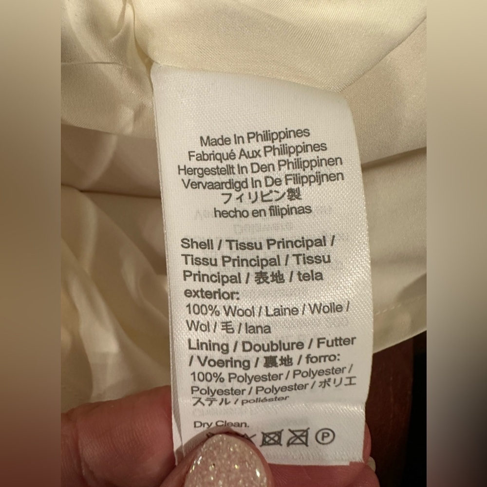 J.Crew Cream 100% Wool Mini Skirt Size 0 Off-White Career Classic Preppy - Picture 7 of 8